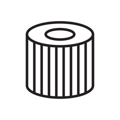 Air filter icon Simple thin outline