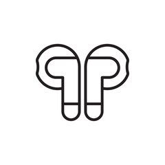 Air pods icon Simple thin outline