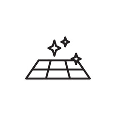 Clean floor surface icon Simple thin outline