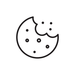 Cookie icon Simple thin outline