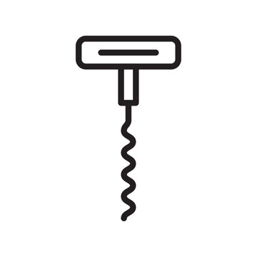recommend clip art: Corkscrew icon Simple thin outline