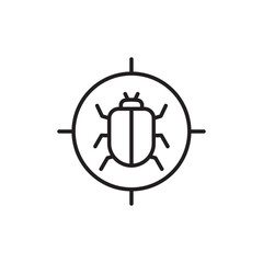 Fototapeta premium Debug icon Simple thin outline