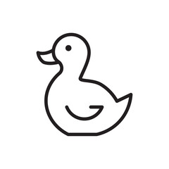 Duck icon Simple thin outline