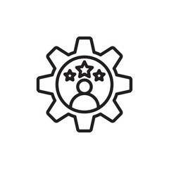 Employee skills icon Simple thin outline