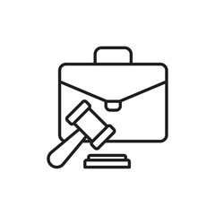 Employment law icon Simple thin outline