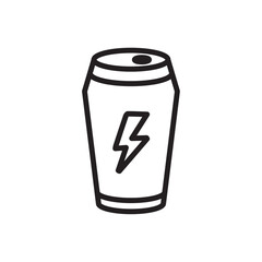 Energy drink icon Simple thin outline