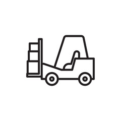 Forklift icon Simple thin outline