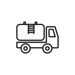 Fuel truck icon Simple thin outline