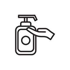 Hand wash icon Simple thin outline