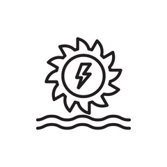 Hydro power icon Simple thin outline