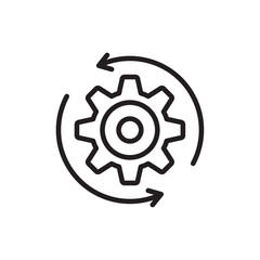 Implementation icon Simple thin outline