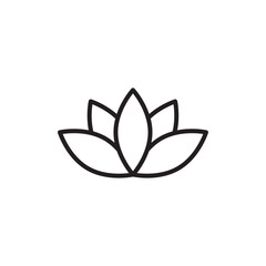 Lotus icon Simple thin outline