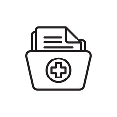 Medical history icon Simple thin outline