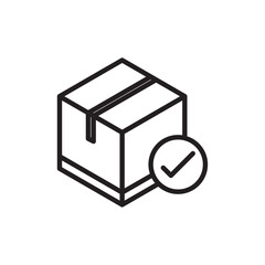 Order receive icon Simple thin outline