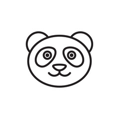 Panda icon Simple thin outline