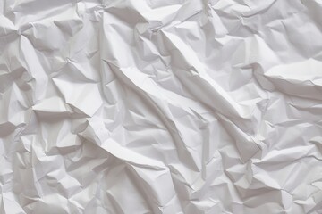 Obraz premium Crumpled White Paper Background Texture for Clean Vintage Design