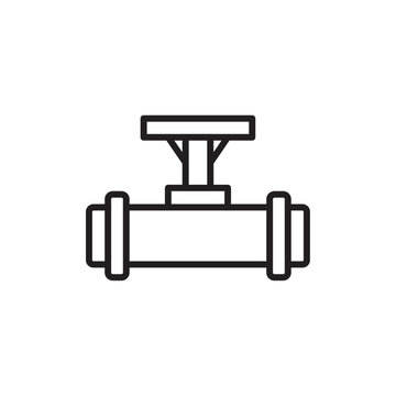 recommend clip art: Pipe valve icon Simple thin outline