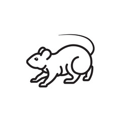 Rat icon Simple thin outline