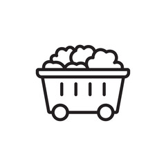 Raw material icon Simple thin outline