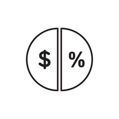 Ratio icon Simple thin outline