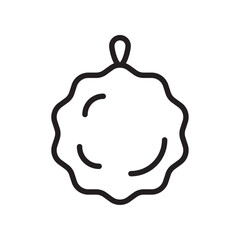 Shower sponge ball icon Simple thin outline