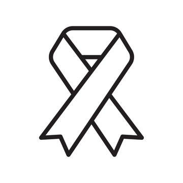 recommend clip art: Scarf icon Simple thin outline