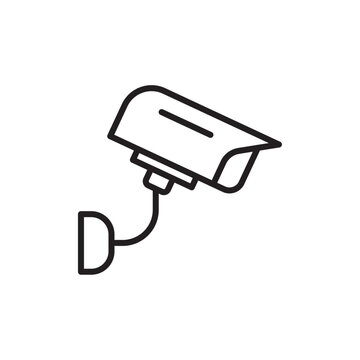 recommend clip art: Security camera icon Simple thin outline