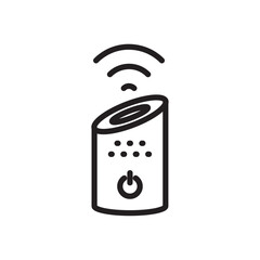 Smart speaker icon Simple thin outline