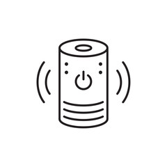 Obraz premium Smart speaker icon Simple thin outline