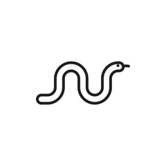 Snake icon Simple thin outline