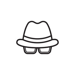 Spy icon Simple thin outline