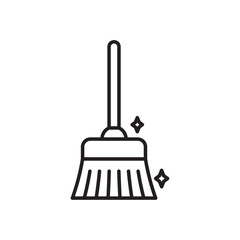 Sweeping icon Simple thin outline