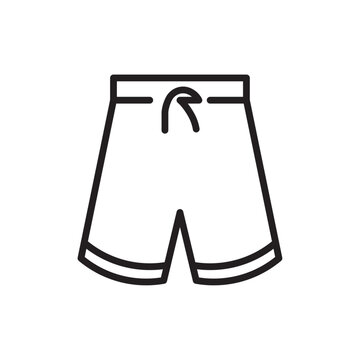 recommend clip art: Swim shorts icon Simple thin outline