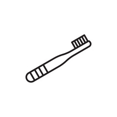 Toothbrush icon Simple thin outline