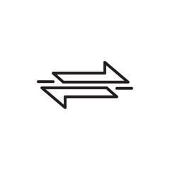 Transfer arrows Icon Simple thin outline