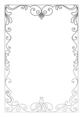 classic frame Beautiful decoration, book decoration, vintage vector calligraphic message board.