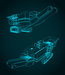 Crawler mobile crusher blueprints