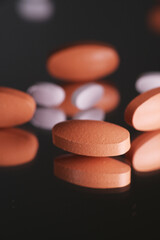 Close up of medicine or daily supplement