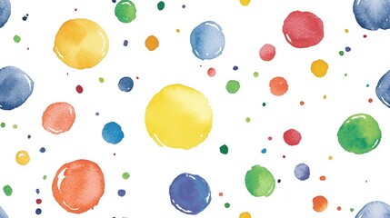 An image featuring a white background adorned with an array of colorful dots and circles, positioned at the base A similar image, but with only dots instead