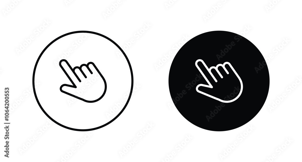 Poster hand pointer icons. pointer click icon vector