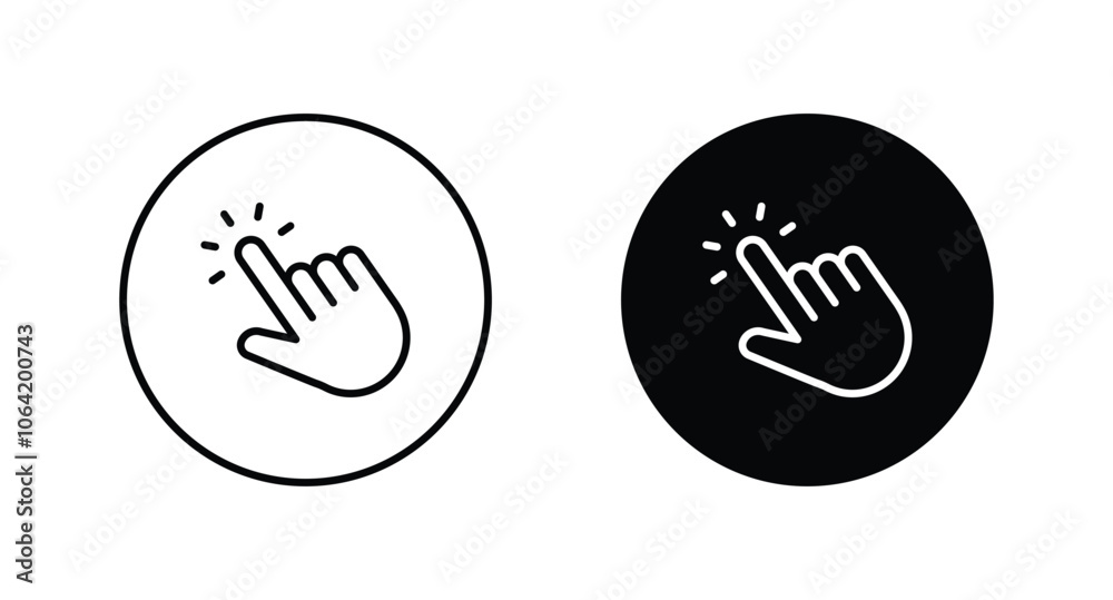 Poster hand pointer icons. pointer click icon vector