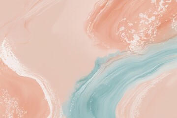 Fototapeta premium Peach and Aquamarine Soft Pastel Wash Texture Background