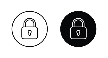 Lock icon set. Padlock icon symbol vector