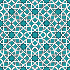 islamic pattern background on white background