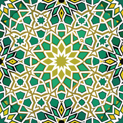 islamic pattern background on white background