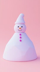 Winter begins, snow mountain, snowman