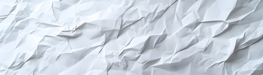 Obraz premium Crumpled White Paper Texture