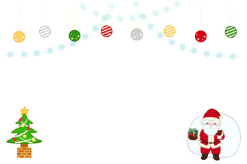 クリスマスツリーとサンタ