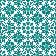 islamic pattern background on white background