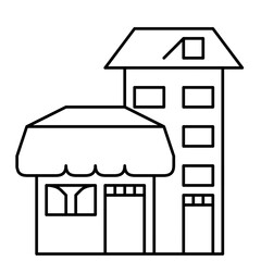 illustration of a shop with a roof